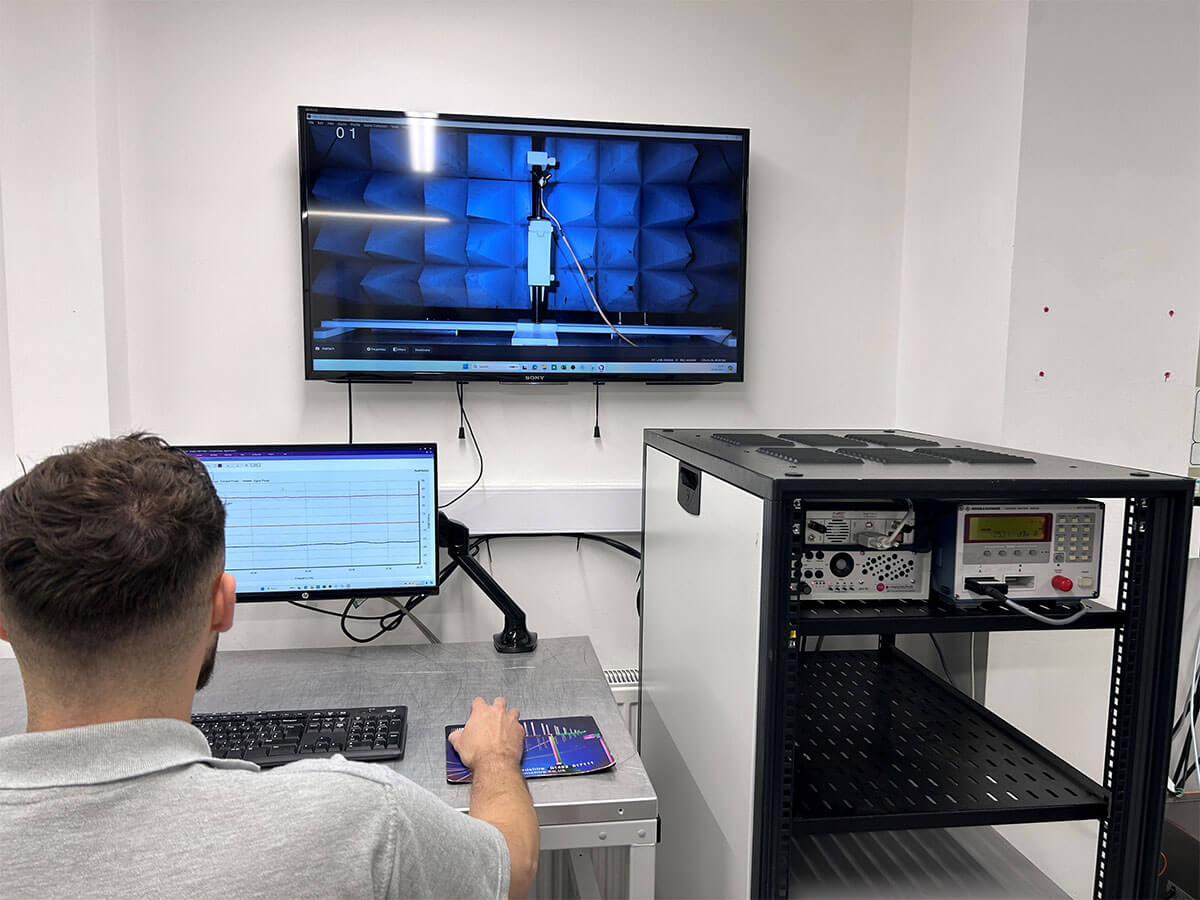 Laboratory testing setup prepared for EMC equipment training and support