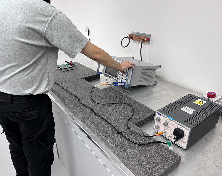 Engineers conducting EMC training session